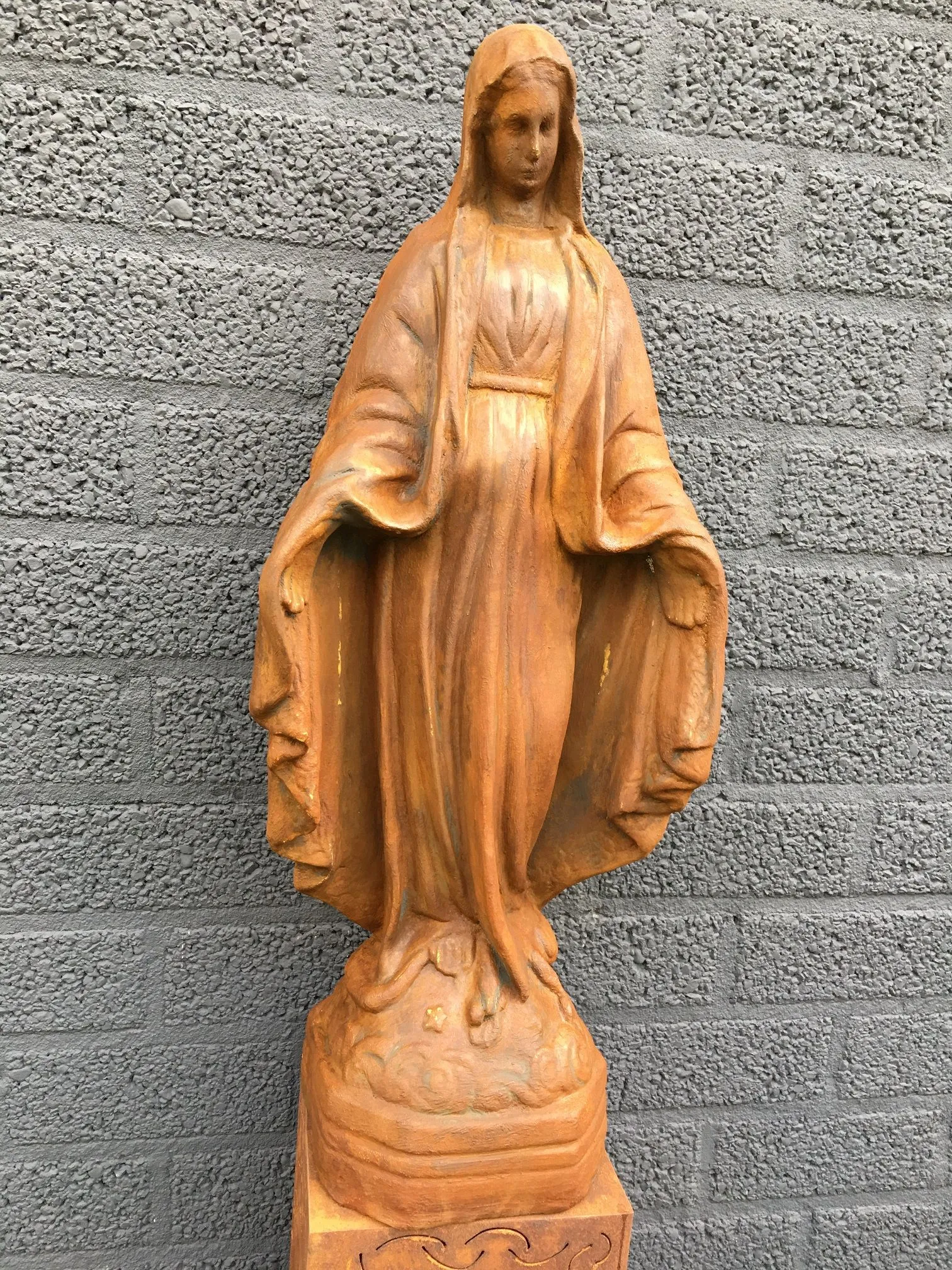 Maria - stenen beeld - 70 cm - oxide - gedetailleerd
